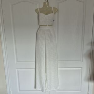 Showpo White Textured Two-Piece Set